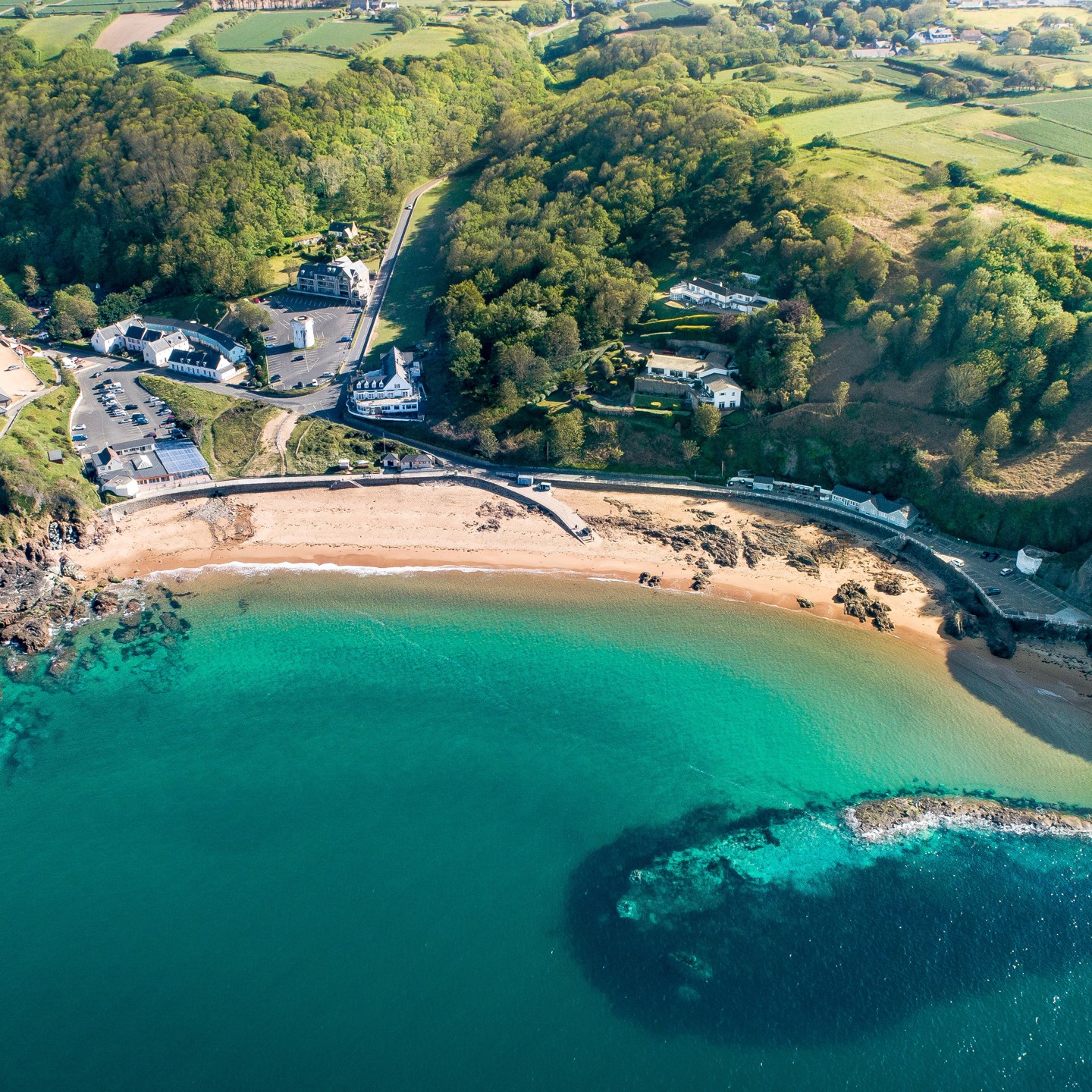 Greve de Lecq drone image